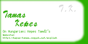 tamas kepes business card